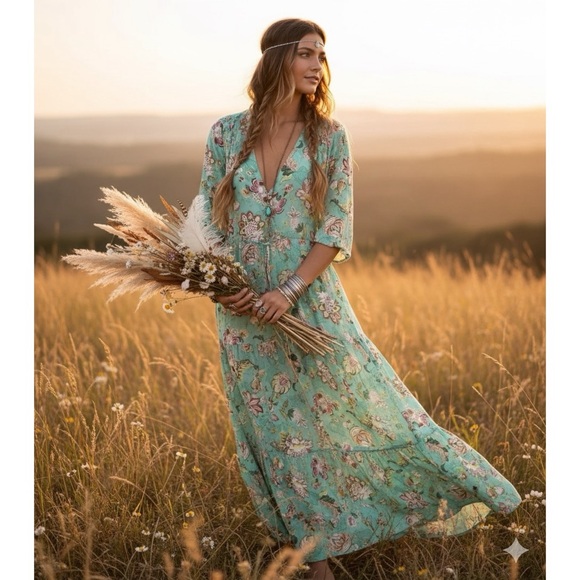 ANTHRPOLOGIE‎ SUNDAY MI AMOR Floral Maxi Dress